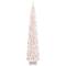 7ft. Pre-Lit Flocked White Artificial Alpine Pencil Tree, Clear Lights